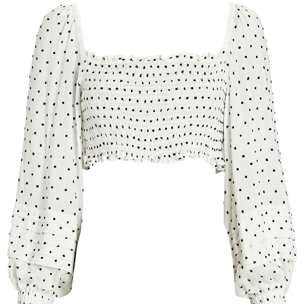 SOLID & STRIPED polka dot crop top